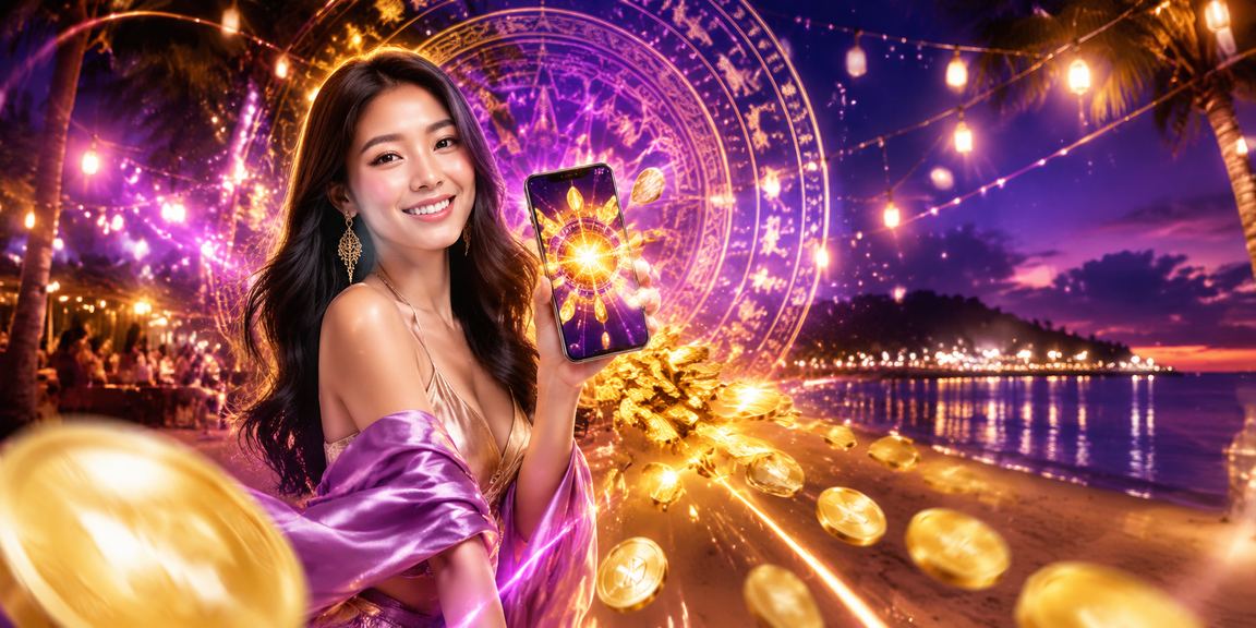 Người dùng Phú Quốc chơi casino mobile trên bãi biển với hi8